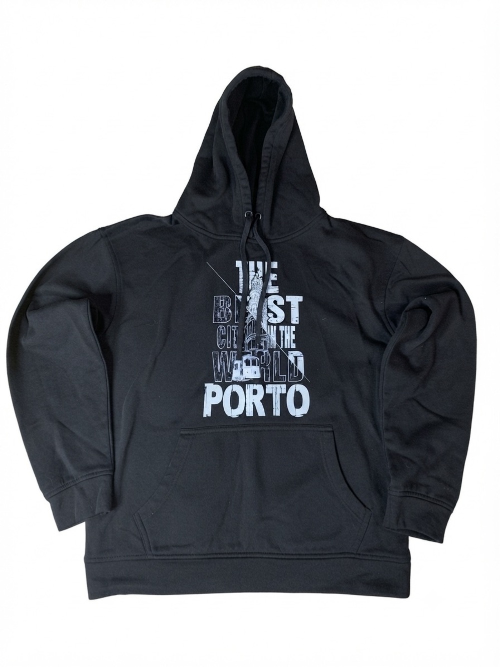Gift Souvenirs Porto Black Graphic Hoodie Sweatshirt XL